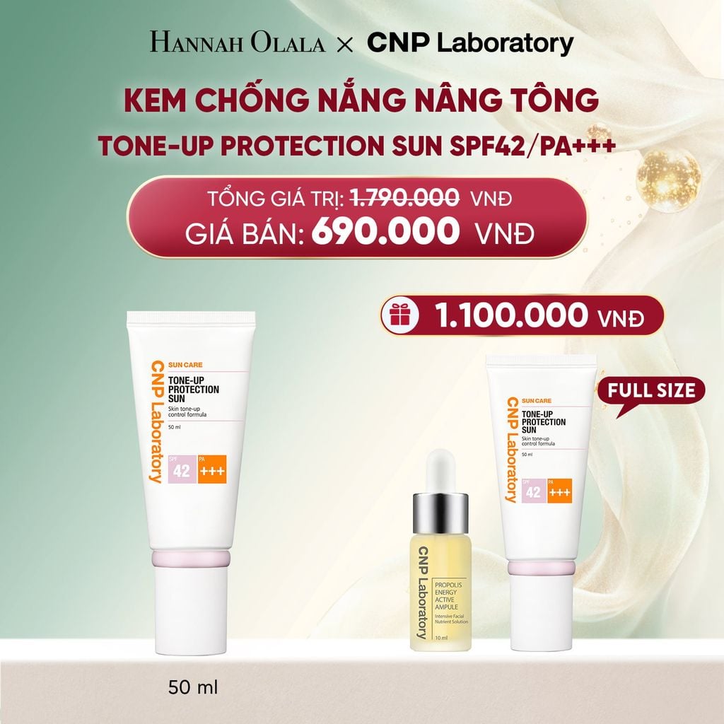  DEAL 52: KEM CHỐNG NẮNG NÂNG TÔNG CNP LABORATORY TONE-UP PROTECTION SUN SPF42/PA+++ 50ML 