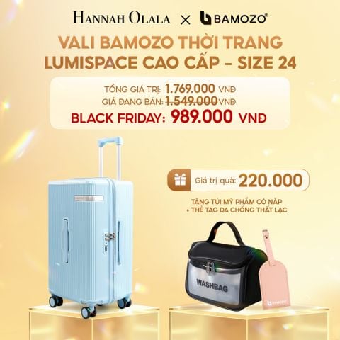 DEAL 1: VALI BAMOZO LUMISPACE CAO CẤP (TẶNG TÚI MỸ PHẨM CÓ NẮP + THẺ TAG DA CHỐNG THẤT LẠC) 