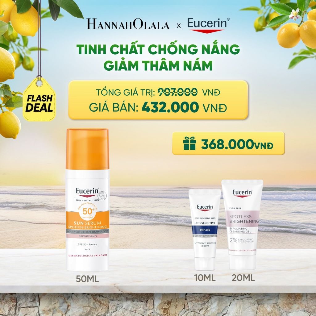  TINH CHẤT CHỐNG NẮNG GIẢM THÂM NÁM EUCERIN SPOTLESS BRIGHTENING SERUM SPF50+ DEAL 2: 