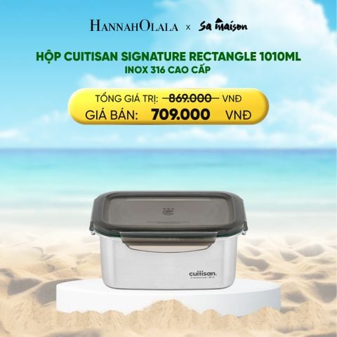  DEAL 3: HỘP INOX CAO CẤP CUITISAN SIGNATURE RECTANGLE INOX 316 