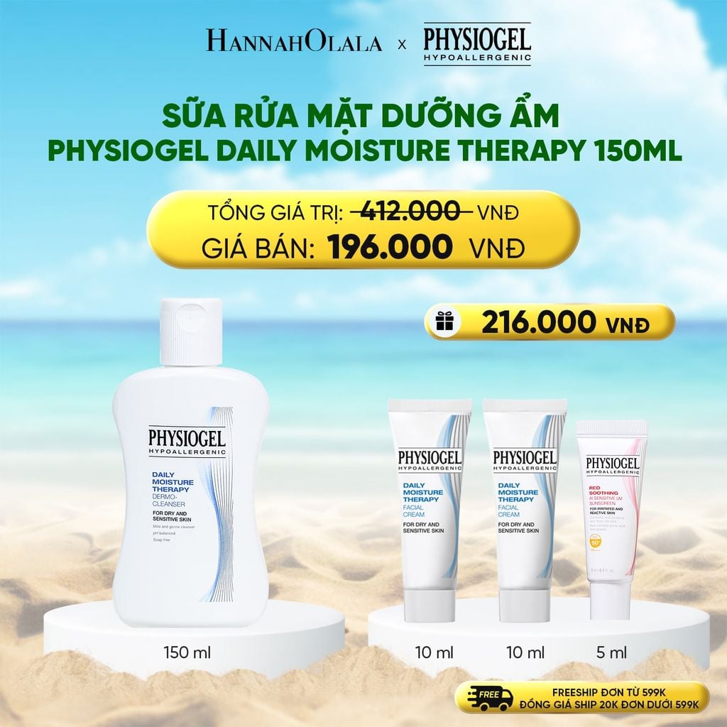  DEAL 2: SỮA RỬA MẶT DƯỠNG ẨM PHYSIOGEL DAILY MOISTURE THERAPY 150ML 