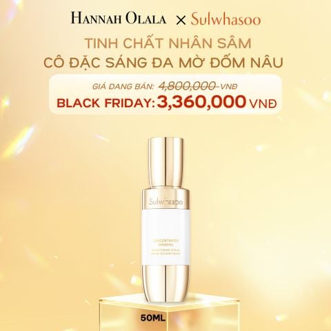  DEAL 2: TINH CHẤT DƯỠNG DA SÁNG MỊN, CĂNG MƯỚT TỪ NHÂN SÂM SULWHASOO CONCENTRATED GINSENG BRIGHTENING SERUM 50ML 