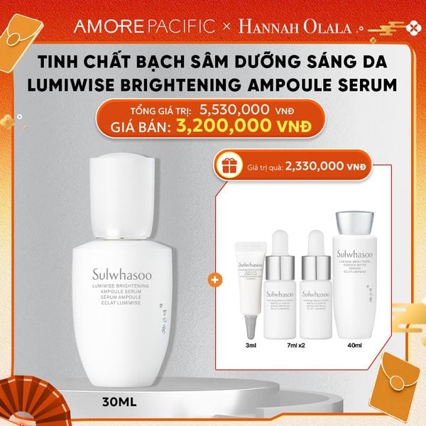  DEAL 10: TINH CHẤT BẠCH SÂM DƯỠNG SÁNG DA SULWHASOO LUMIWISE BRIGHTENING AMPOULE SERUM 30ML 