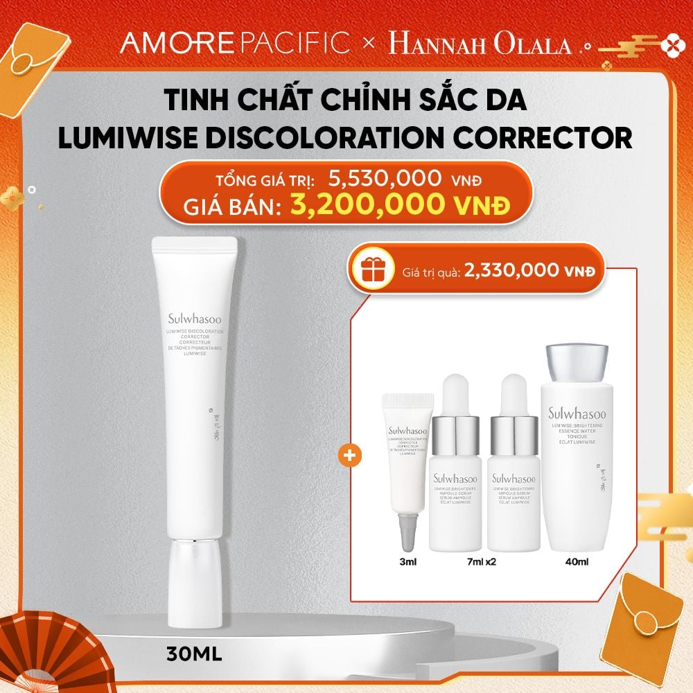  D61_DEAL 11: TINH CHẤT CHỈNH SẮC DA LUMIWISE BRIGHTENING DISCOLORATION CORRECTOR 30ML 