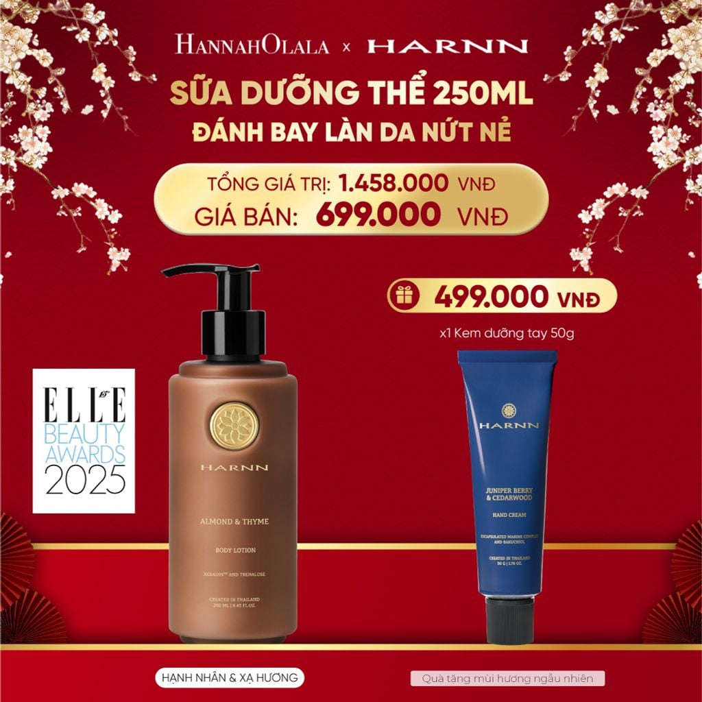  DEAL 2. SỮA DƯỠNG THỂ HARNN 250ML ĐÁNH BAY LÀN DA NỨT NẺ 