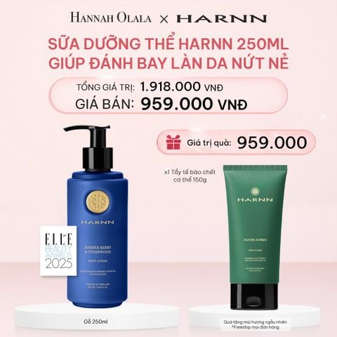  E462_DEAL 2: BODY LOTION - SỮA DƯỠNG THỂ HARNN GIÚP ĐÁNH BAY LÀN DA NỨT NẺ 250ML 
