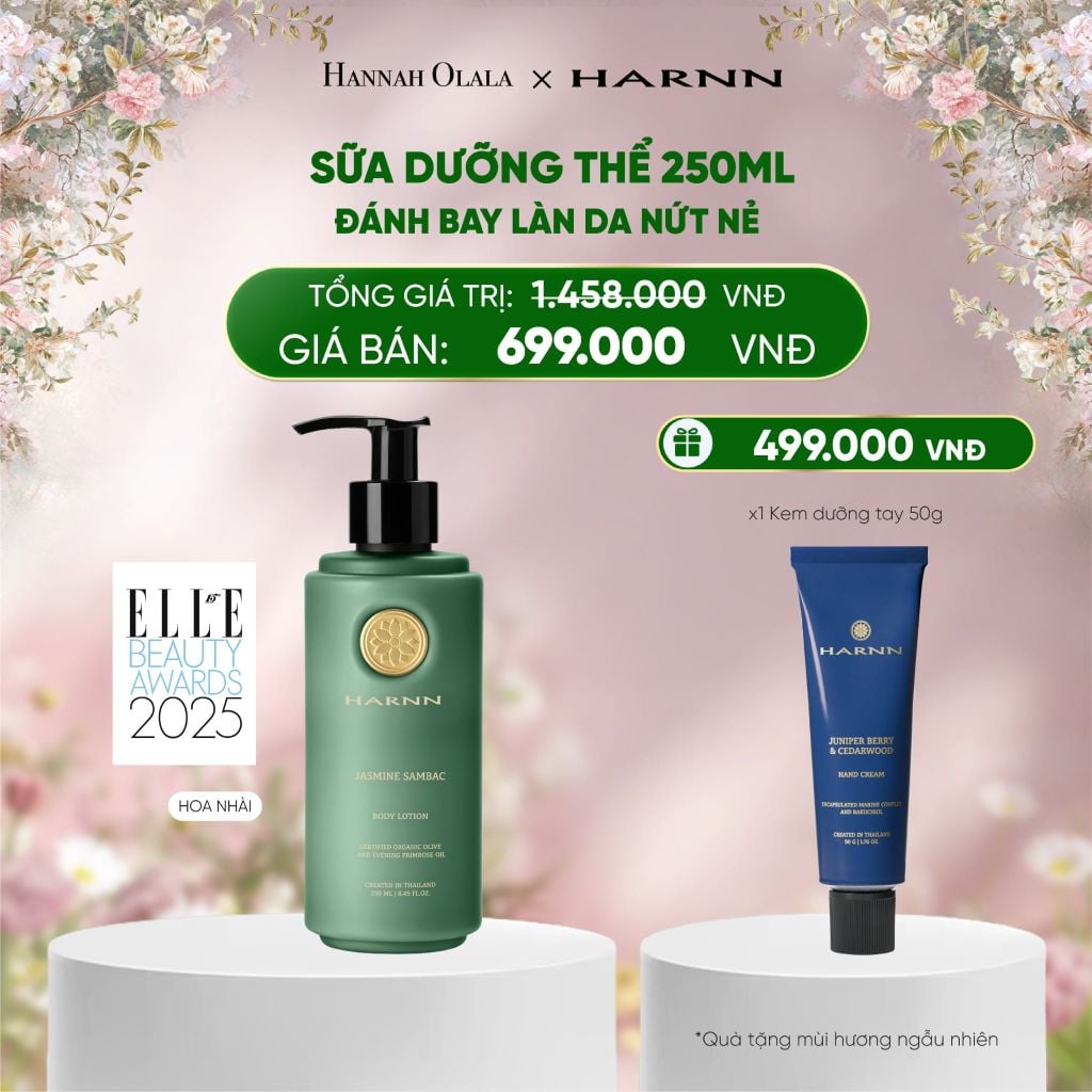  DEAL 2: SỮA DƯỠNG THỂ HARNN 250ML ĐÁNH BAY LÀN DA NỨT NẺ 