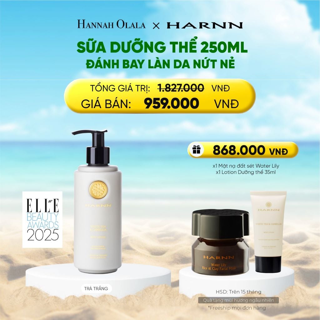  SỮA DƯỠNG THỂ BODY LOTION HARNN 250ML ĐÁNH BAY LÀN DA NỨT NẺ 