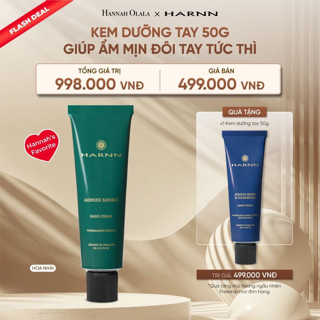  DEAL 2: [FLASH DEAL] [MUA 1 TẶNG 1] KEM DƯỠNG TAY HARNN 50G GIÚP ẨM MỊN ĐÔI TAY TỨC THÌ 