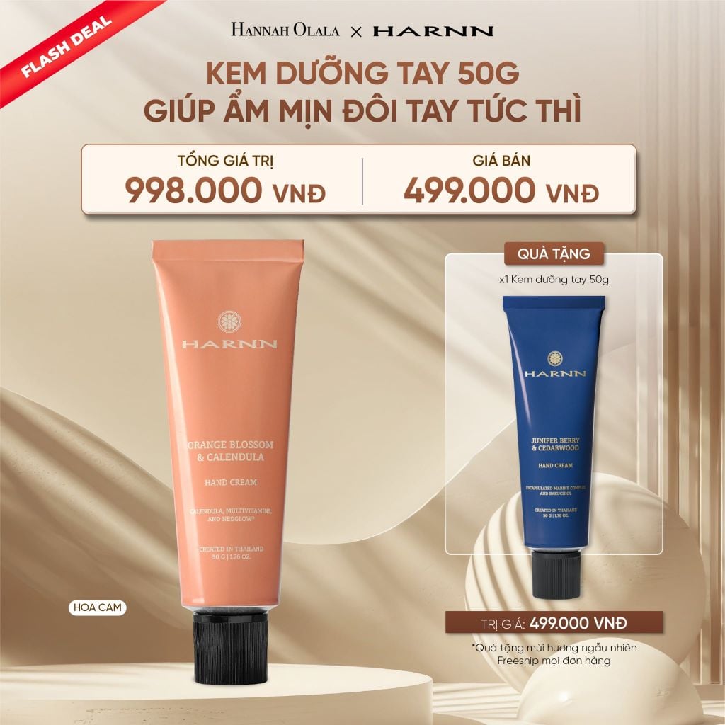  DEAL 2: [FLASH DEAL] [MUA 1 TẶNG 1] KEM DƯỠNG TAY HARNN 50G GIÚP ẨM MỊN ĐÔI TAY TỨC THÌ 