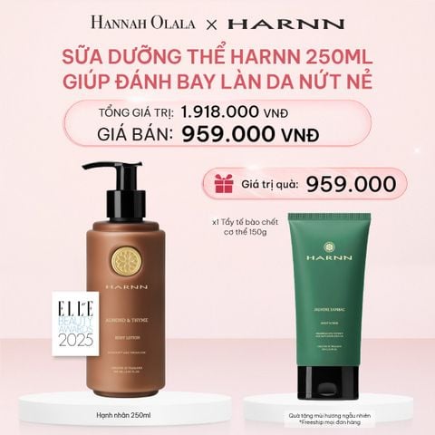  E462_DEAL 2: BODY LOTION - SỮA DƯỠNG THỂ HARNN GIÚP ĐÁNH BAY LÀN DA NỨT NẺ 250ML 