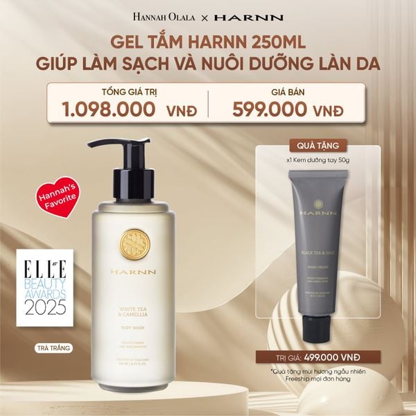  DEAL 29: GEL TẮM HARNN 250ML GIÚP LÀM SẠCH VÀ NUÔI DƯỠNG LÀN DA 