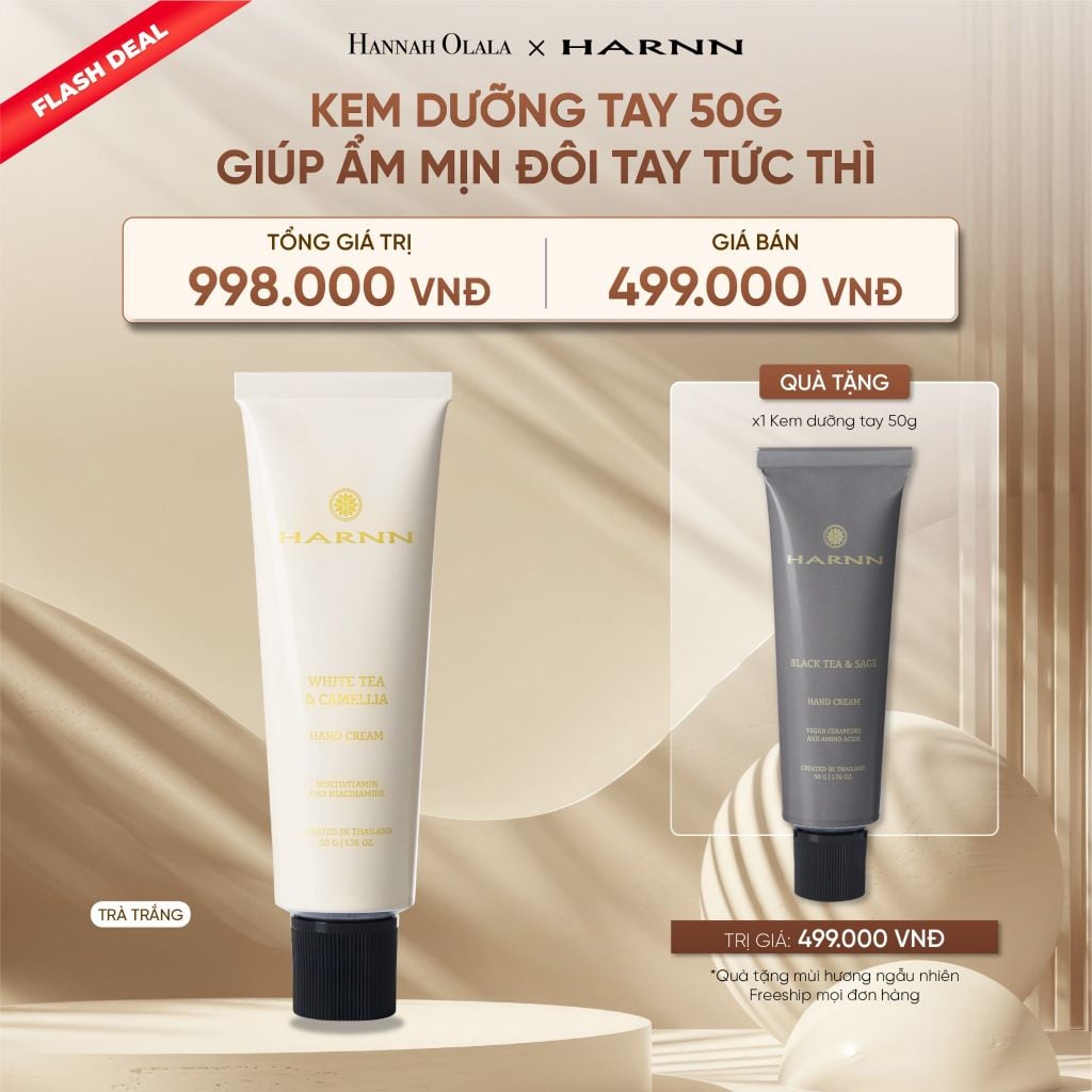  DEAL 2: [FLASH DEAL] [MUA 1 TẶNG 1] KEM DƯỠNG TAY HARNN 50G GIÚP ẨM MỊN ĐÔI TAY TỨC THÌ 