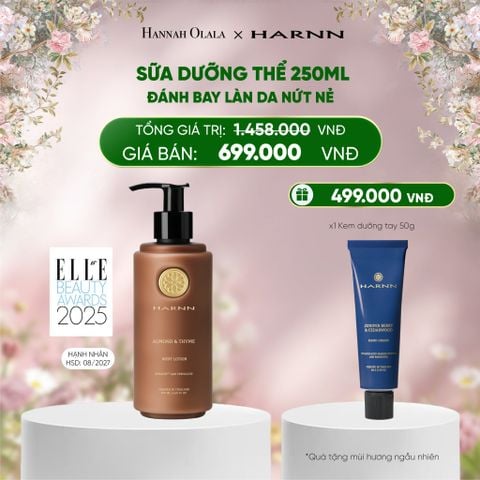  DEAL 2: SỮA DƯỠNG THỂ HARNN 250ML ĐÁNH BAY LÀN DA NỨT NẺ 