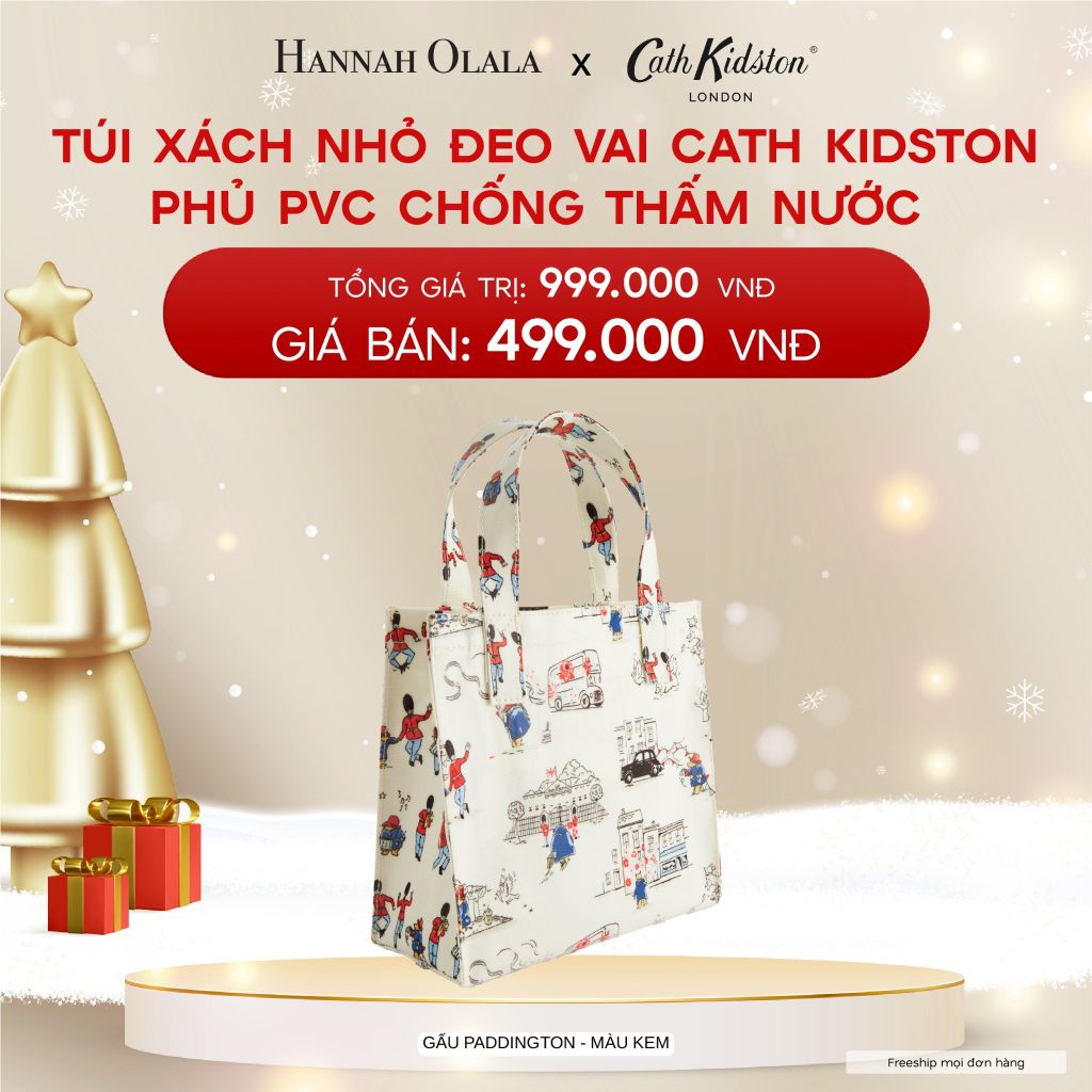  A441_DEAL 2: TÚI XÁCH NHỎ ĐEO VAI CATH KIDSTON PHỦ PVC CHỐNG THẤM NƯỚC 