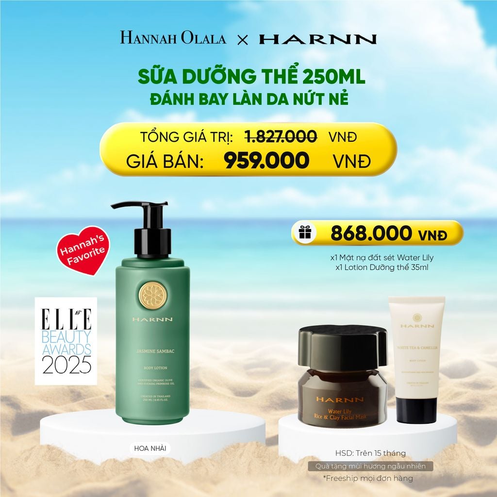  DEAL 2: SỮA DƯỠNG THỂ BODY LOTION HARNN 250ML ĐÁNH BAY LÀN DA NỨT NẺ 