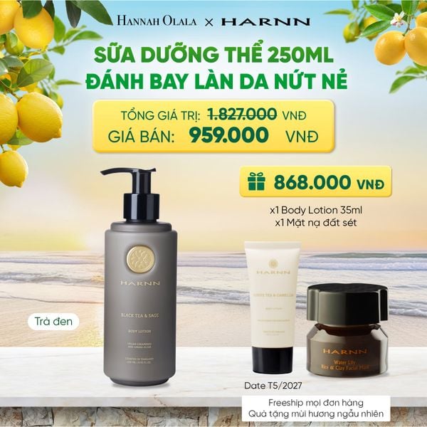  SỮA DƯỠNG THỂ BODY LOTION HARNN 250ML ĐÁNH BAY LÀN DA NỨT NẺ 