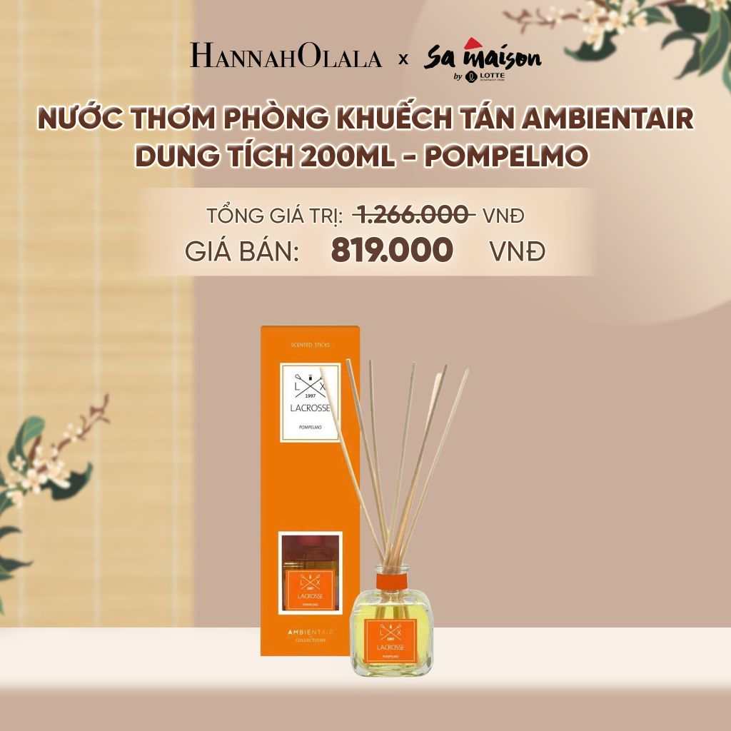  NƯỚC THƠM PHÒNG KHUẾCH TÁN AMBIENTAIR, DUNG TÍCH 200ML - DEAL 2 - A1805 