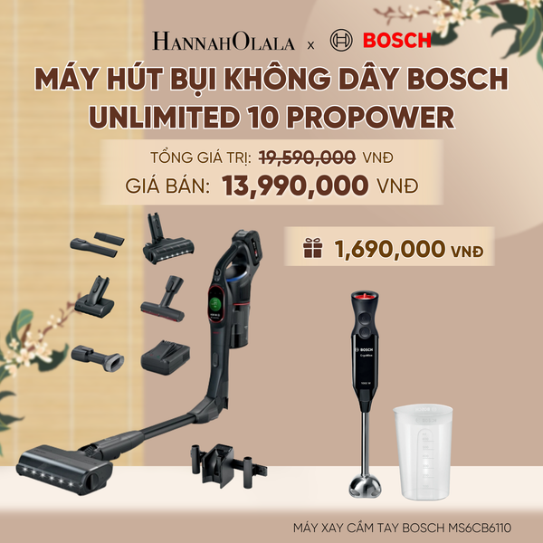  [ĐỘC QUYỀN] MÁY HÚT BỤI KHÔNG DÂY BOSCH UNLIMITED 10 PROPOWER BCS1051POW, MÀU ĐEN. - A1278 