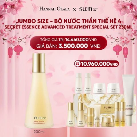  DEAL 2: JUMBO SIZE - BỘ NƯỚC THẦN THẾ HỆ 4 SU:M37 SECRET ESSENCE ADVANCED TREATMENT SPECIAL SET 230ML 
