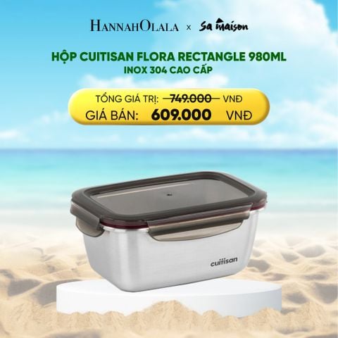  DEAL 2: HỘP INOX CAO CẤP CUITISAN FLORA RECTANGLE 
