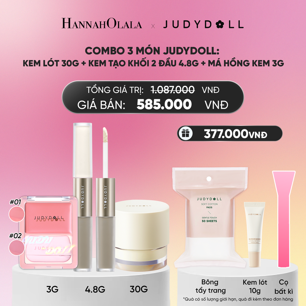  KEM LÓT + KEM TẠO KHỐI 2 ĐẦU + MÁ HỒNG KEM (GLOW)_A1377 