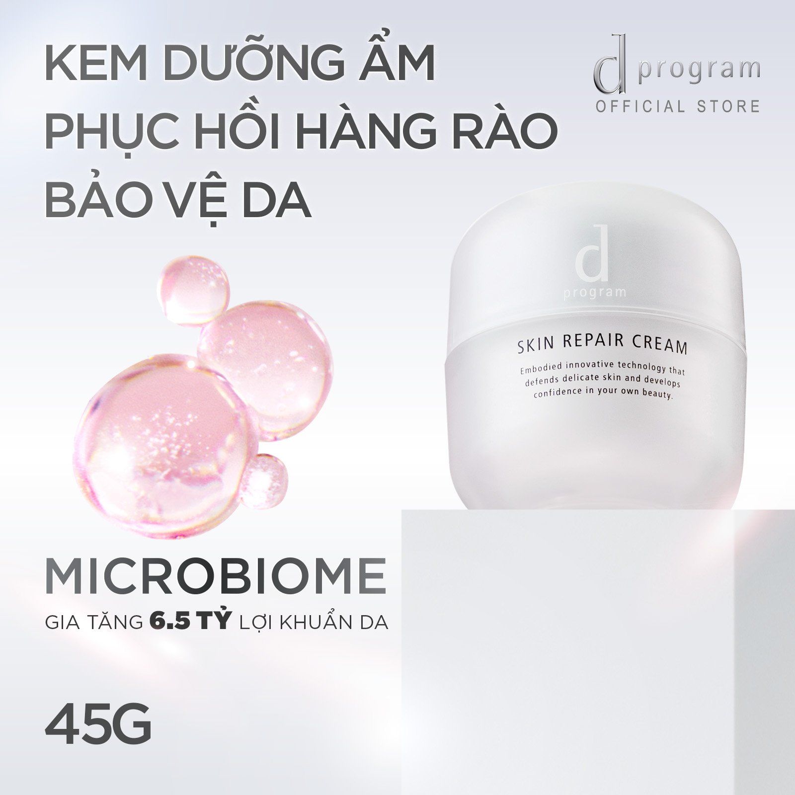  A31_DEAL 13: COMBO KEM DƯỠNG ẨM VÀ PHỤC HỒI DA & KEM TRỊ MỤN D PROGRAM SKIN REPAIR CREAM 45G + ACNE CARE ESSENCE 15G 