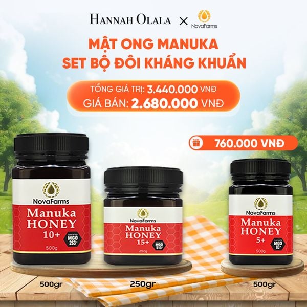  MẬT ONG MANUKA NOVAFARM – SET BỘ ĐÔI KHÁNG KHUẨN_E2 