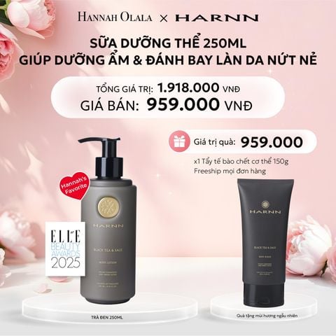  E1006: DEAL 2: BODY LOTION - SỮA DƯỠNG THỂ HARNN 250ML GIÚP DƯỠNG ẨM & ĐÁNH BAY LÀN DA NỨT NẺ 250ML 