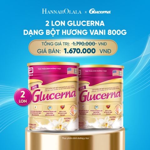  DEAL2: 2 LON GLUCERNA DẠNG BỘT HƯƠNG VANI 800G 