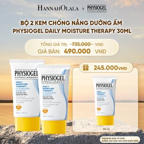  BỘ 2 KEM CHỐNG NẮNG DƯỠNG ẨM PHYSIOGEL DAILY MOISTURE THERAPY 30ML - B617 
