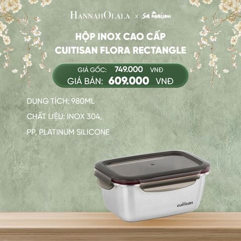  DEAL 16: HỘP INOX CAO CẤP CUITISAN FLORA RECTANGLE 