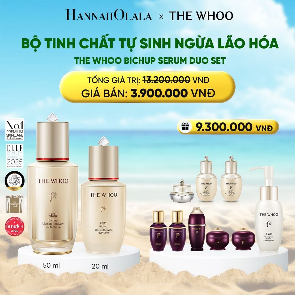  PHIÊN BẢN ĐẶC BIỆT 2026 - BỘ TINH CHẤT TỰ SINH NGỪA LÃO HÓA THẾ HỆ THỨ 4 THE WHOO BICHUP ULTIMATE RECOVERY YOUTH SERUM DUO SPECIAL SET 