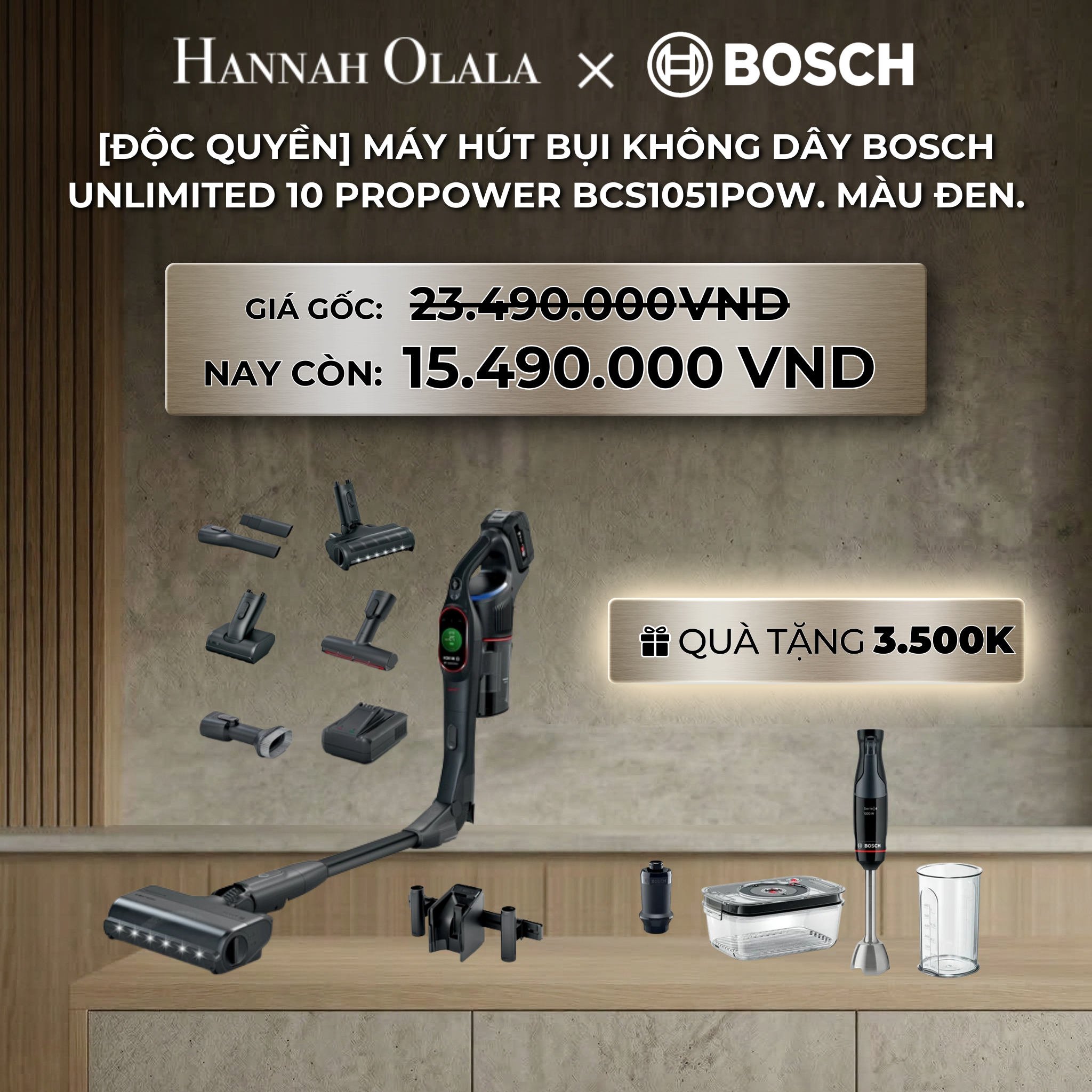 Máy Hút Bụi Bosch Unlimited 10 ProPower BCS1051POW