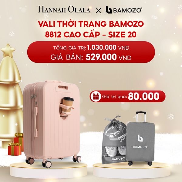  A1654_DEAL 5: VALI BAMOZO 8812 CAO CẤP (TẶNG BỌC VALI+ TÚI ĐỰNG GIÀY) 