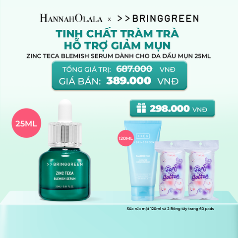 TINH CHẤT TRÀM TRÀ BRING GREEN ZINC TECA BLEMISH SERUM DÀNH CHO DA DẦU MỤN 25ML_K201 