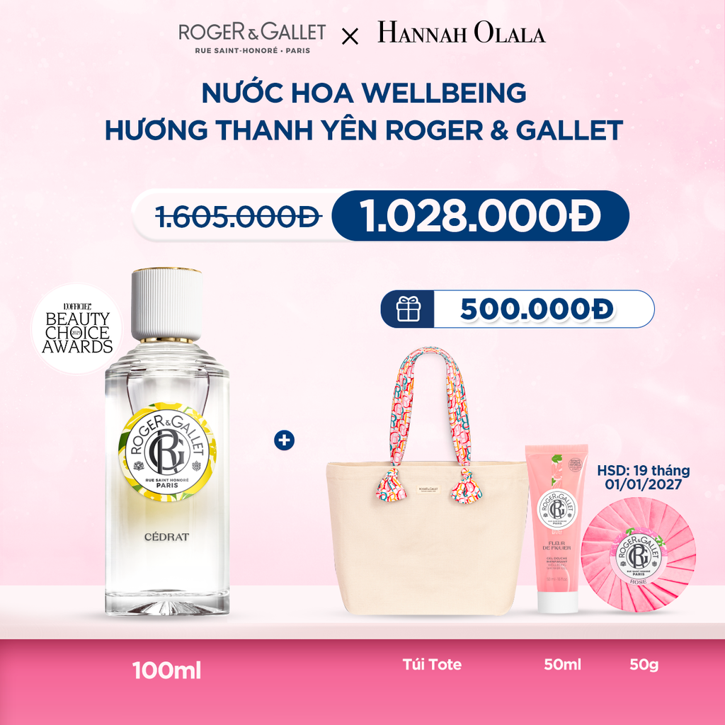  M46_DEAL 2: NƯỚC HOA WELLBEING ROGER&GALLET 100ML 