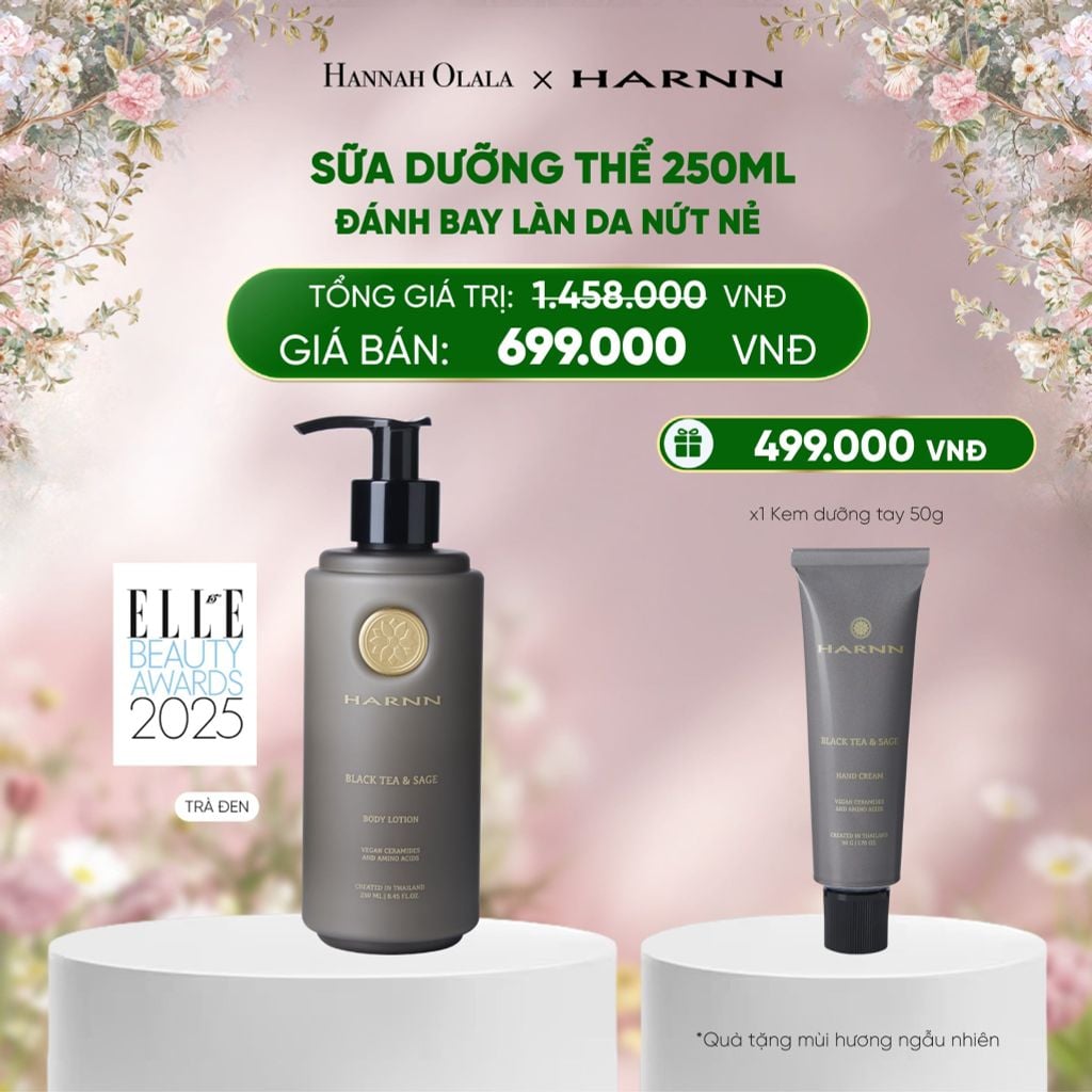  DEAL 2: SỮA DƯỠNG THỂ HARNN 250ML ĐÁNH BAY LÀN DA NỨT NẺ 