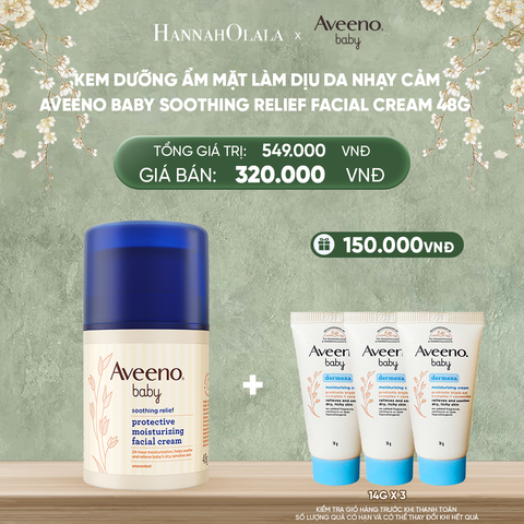  DEAL 10: KEM DƯỠNG ẨM MẶT LÀM DỊU DA NHẠY CẢM AVEENO BABY 48G 