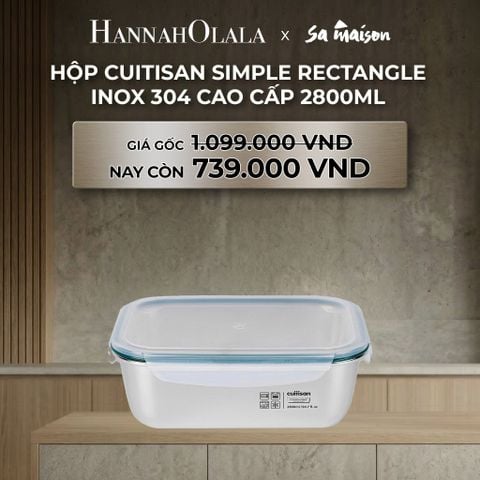  DEAL 4: HỘP INOX CAO CẤP CUITISAN SIMPLE RECTANGLE 