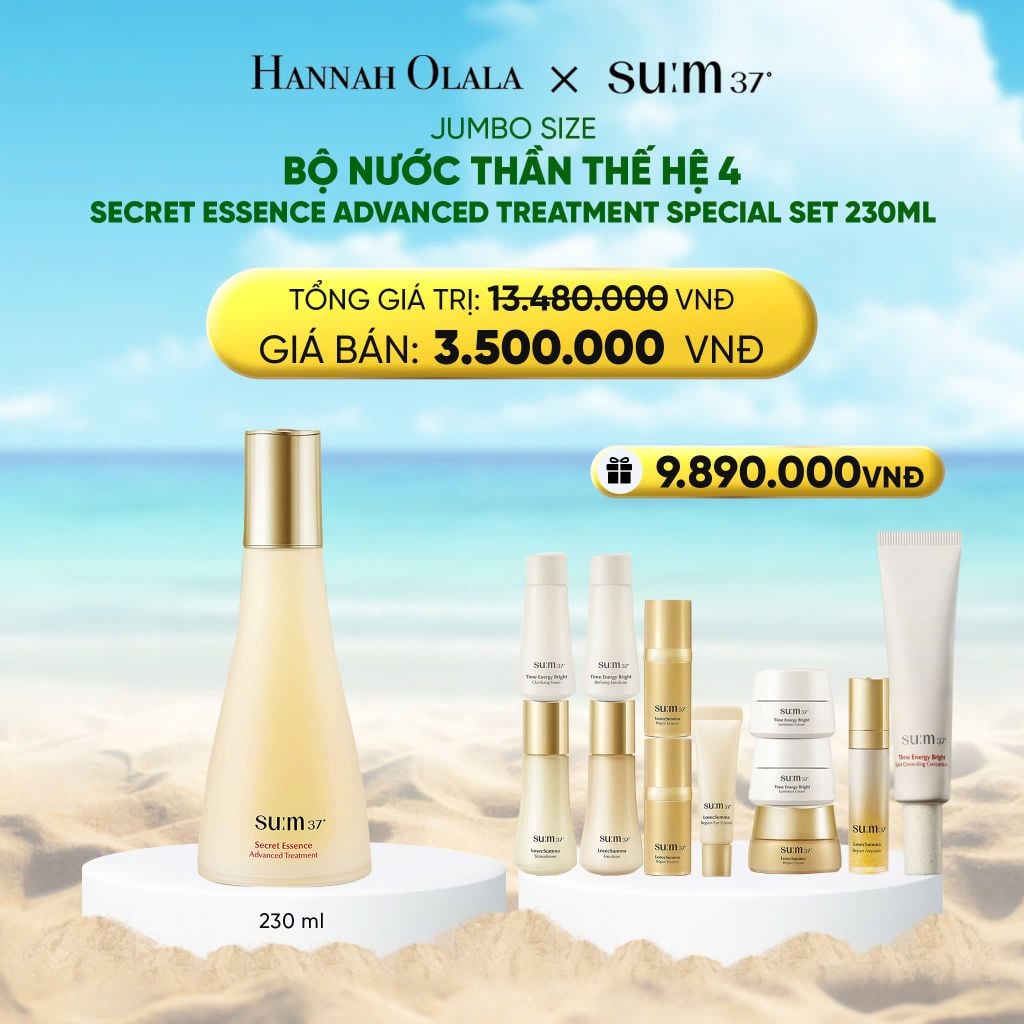  DEAL 27: JUMBO SIZE - BỘ NƯỚC THẦN THẾ HỆ 4 SU:M37 SECRET ESSENCE ADVANCED TREATMENT SPECIAL SET 230ML 