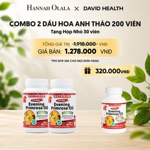  MUA 2 HỘP DẦU HOA ANH THẢO CHIỀU DAVID HEALTH (200 VIÊN) - TẶNG 1 HỘP DẦU HOA ANH THẢO (30 VIÊN) - FLASH DEAL 