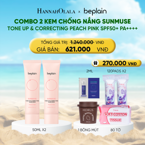  COMBO 2 KCN: BEPLAIN KEM CHỐNG NẮNG SUNMUSE SUNSCREEN 50ML BẤT KỲ 