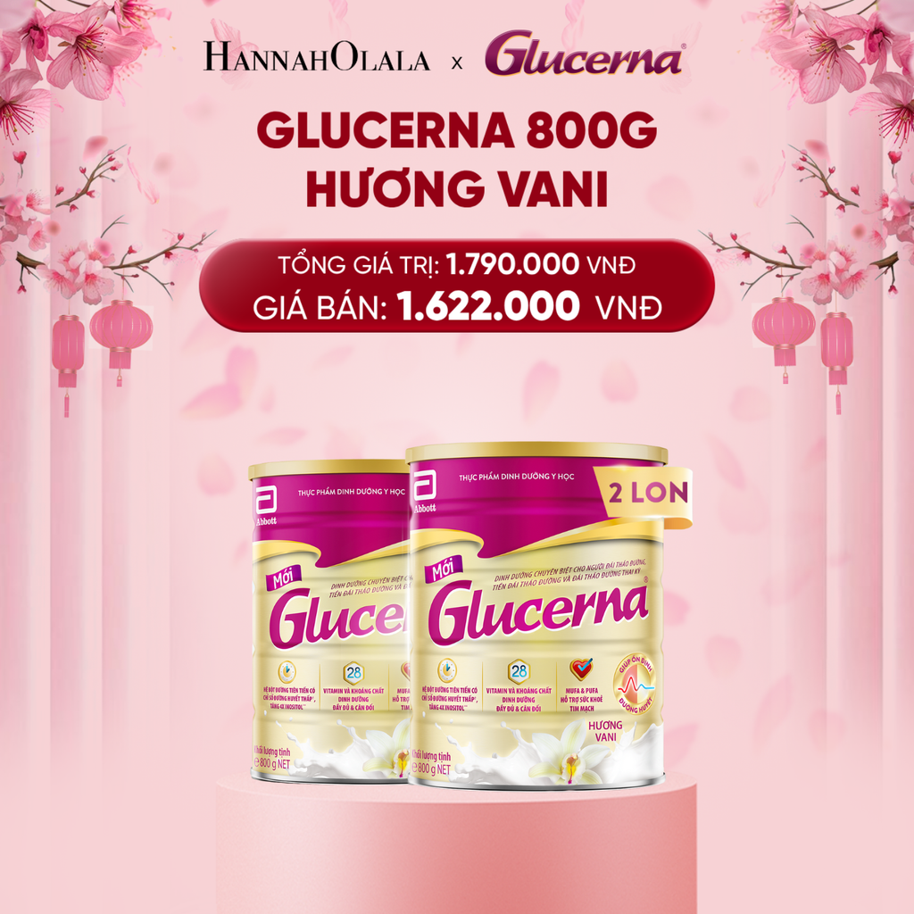  DEAL 2: 2 LON GLCUERNA DẠNG BỘT HƯƠNG VANI 800G 