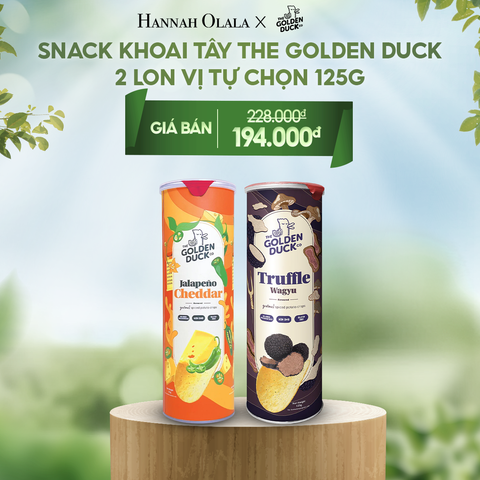  E148_DEAL 4: SNACK KHOAI TÂY THE GOLDEN DUCK SINGAPORE 2 LON (2 VỊ TỰ CHỌN) 