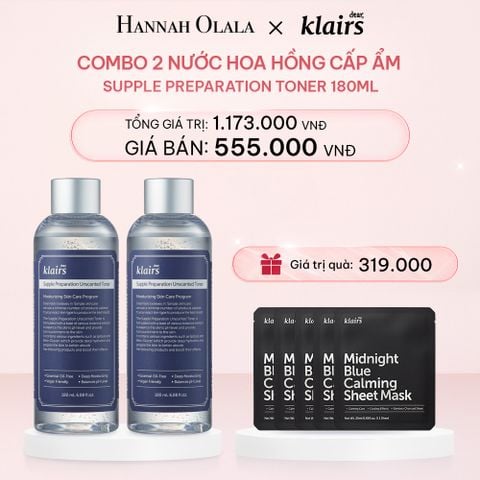  E764_DEAL 2: COMBO 2 NƯỚC HOA HỒNG SUPPLE PREPARATION TONER (180MLX2) 