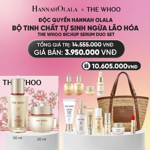  ĐỘC QUYỀN HANNAH OLALA - BỘ TINH CHẤT TỰ SINH NGỪA LÃO HÓA THẾ HỆ THỨ 4 THE WHOO BICHUP ULTIMATE RECOVERY YOUTH SERUM DUO SPECIAL SET_TẶNG TÚI 