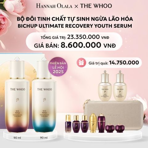  DEAL 49: [PRE-ORDER GIAO HÀNG TỪ 13/10] [PHIÊN BẢN LỄ HỘI 2025] BỘ ĐÔI TINH CHẤT TỰ SINH NGỪA LÃO HÓA THẾ HỆ THỨ 4 THE WHOO BICHUP ULTIMATE RECOVERY YOUTH SERUM 90ML 