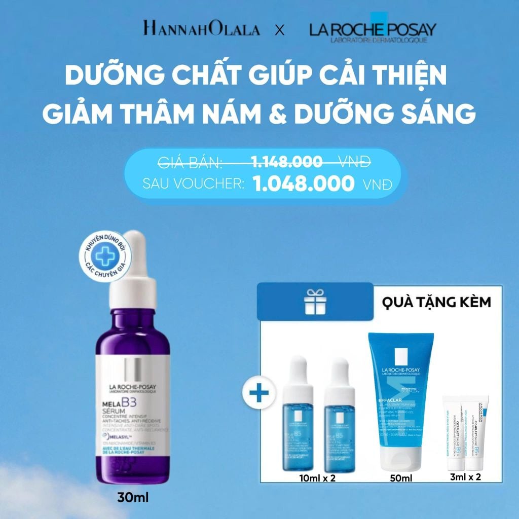  DƯỠNG CHẤT GIÚP CẢI THIỆN GIẢM THÂM NÁM & DƯỠNG SÁNG TOÀN DIỆN MELA B3 SERUM 30ML DEAL 8: 
