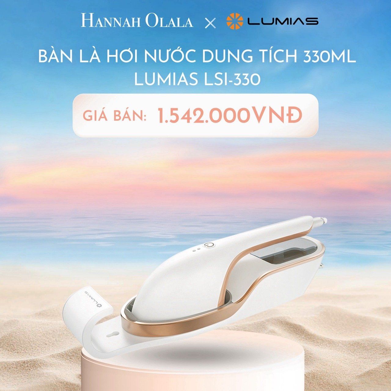  DEAL 7: BÀN LÀ HƠI NƯỚC LUMIAS DUNG TÍCH 330ML LSI-330 